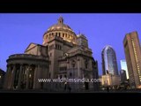 Evening to Night at The First Church of Christ in Boston, USA- Time Lapse