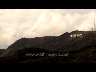Clouds racing across the famous Hollywood sign!