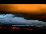 Clouds moving in fast motion over the USA