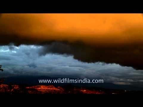 Clouds moving in fast motion over the USA