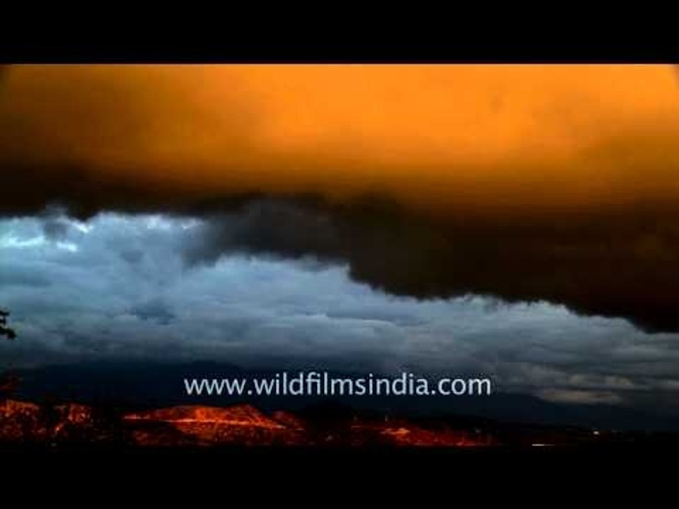 Clouds moving in fast motion over the USA