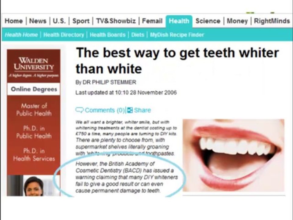 Learn how to get white teeth natural - Teeth whitening - Get a celebrity smile
