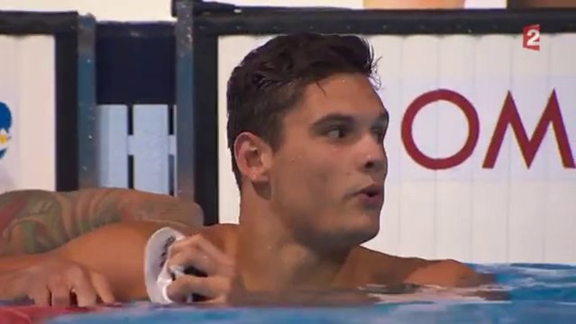 Demi-finales 50m NL (H) - ChM 2013 natation (Manaudou, Bousquet)