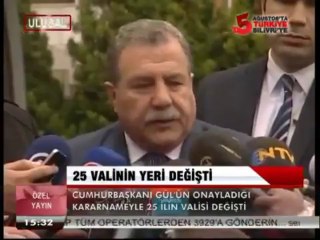 25 VALİNİN YERİ DEĞİŞTİ