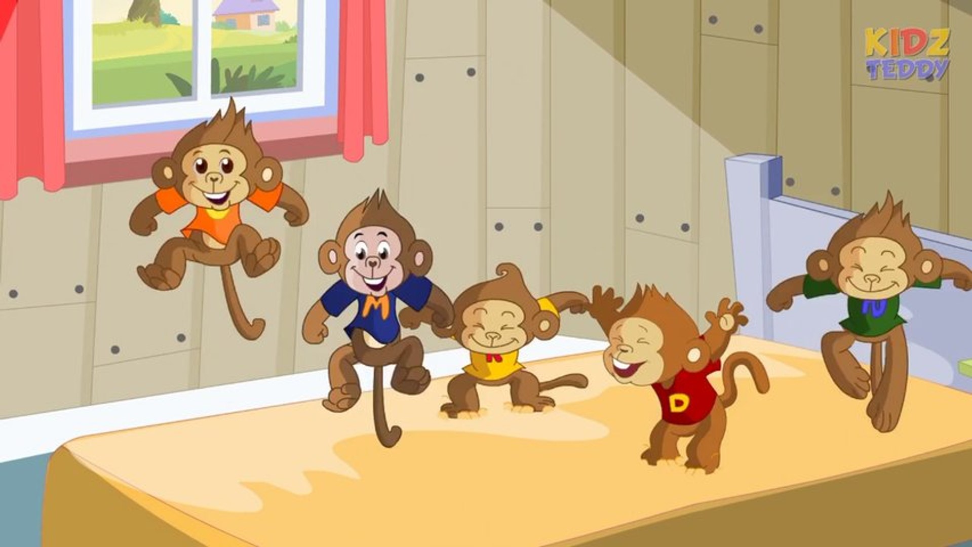 Five Little Monkeys - Nursery Rhyme In English With Full Lyrics - video  Dailymotion