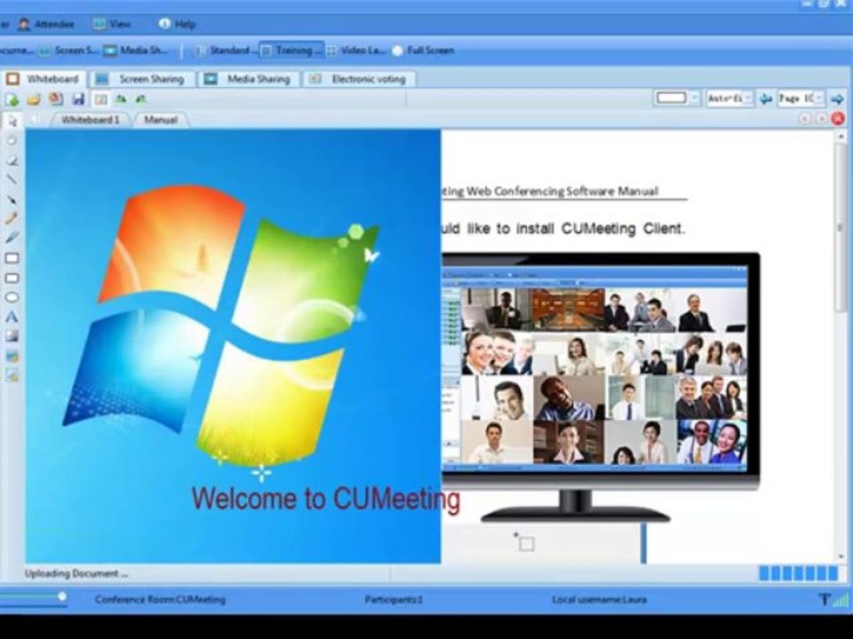 CUMeeting -- How to use whiteboard in CUMeeting