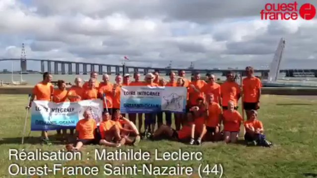 Arrivée de la course Loire intégrale - Des sources à l embouchure de la Loire