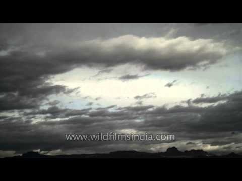 An amazing time-lapse of clouds racing over the Hollywood Hills