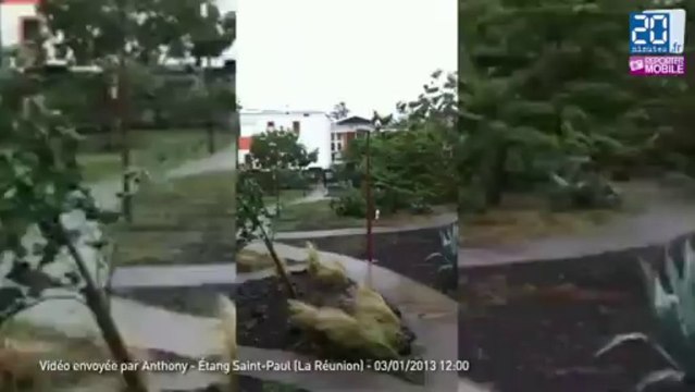 Cyclone Dumile à la Réunion: images d'Etang Saint-Paul