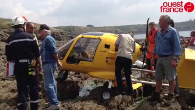 Moëlan-sur-Mer: atterrissage d'urgence au Trogan - À cause d'un ennui technique, le pilote d'un autogire s'est posé jeudi matin sur les rochers.