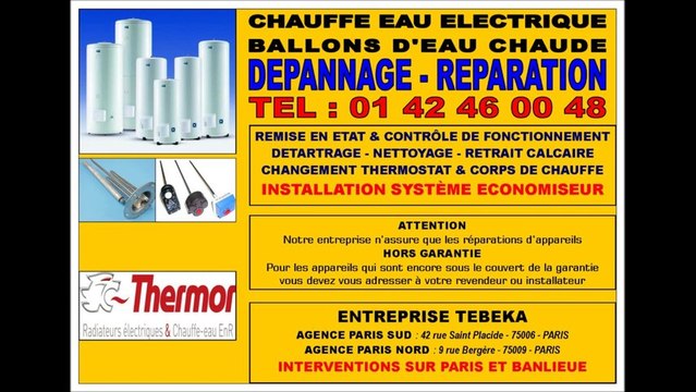 THERMOR - CHAUFFE EAU ELECTRIQUES SAV - 0142460048 - PARIS - DEPANNAGES REPARATIONS