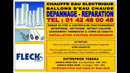 FLECK - CHAUFFE EAU ELECTRIQUES SAV - 0142460048 - PARIS - DEPANNAGES REPARATIONS