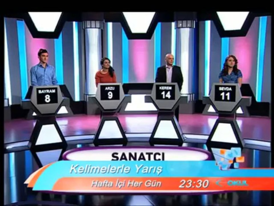 En keyifli kelime oyunu, Kelimelerle Yarış 23.30'da