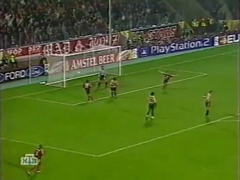 ЛЧ 2001-2002 1-й гр. раунд 2 тур Байер-Барселона (обзор НТВ)