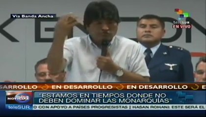 Evo propone acabar con las monarquías y oligarquías en el mundo