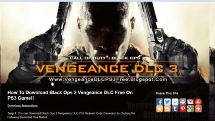 How to Get Black Ops 2 Vengeance PS3 Map Pack DLC Free!!