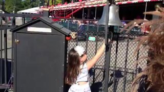 Press ringing the bell at the track