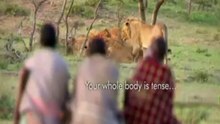 Cazadores Dorobo, Kenia, África. Robando a leones.Human Planet.