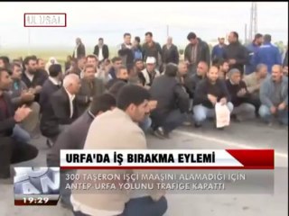 URFA'DA İŞ BIRAKMA EYLEMİ.
