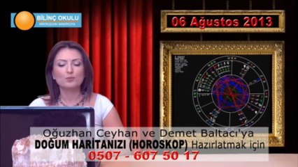 AKREP Burç Yorumu 06 Ağustos 2013Astrolog DEMET BALTACI - Bilinç Okulu  ( Astroloji, astrolgy, horoskop, daily horoscope, sign, burçlar, burcu, astrolojik )
