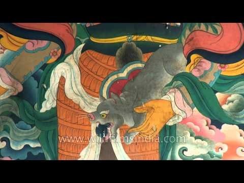 Authentic Paintings at Tibetan Monastery, Dehradun