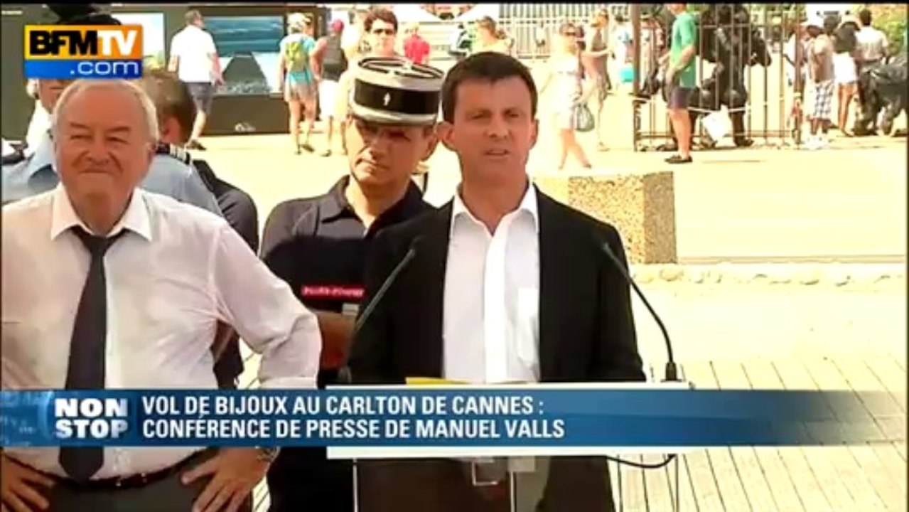 Manuel Valls "fait confiance à la police et à la justice" pour retrouver le braqueur de bijoux - 06/08