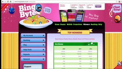 Bingo Bytes - How to check Recent,Weekly and Monthly Winners