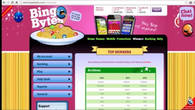 Bingo Bytes - How to check Recent,Weekly and Monthly Winners
