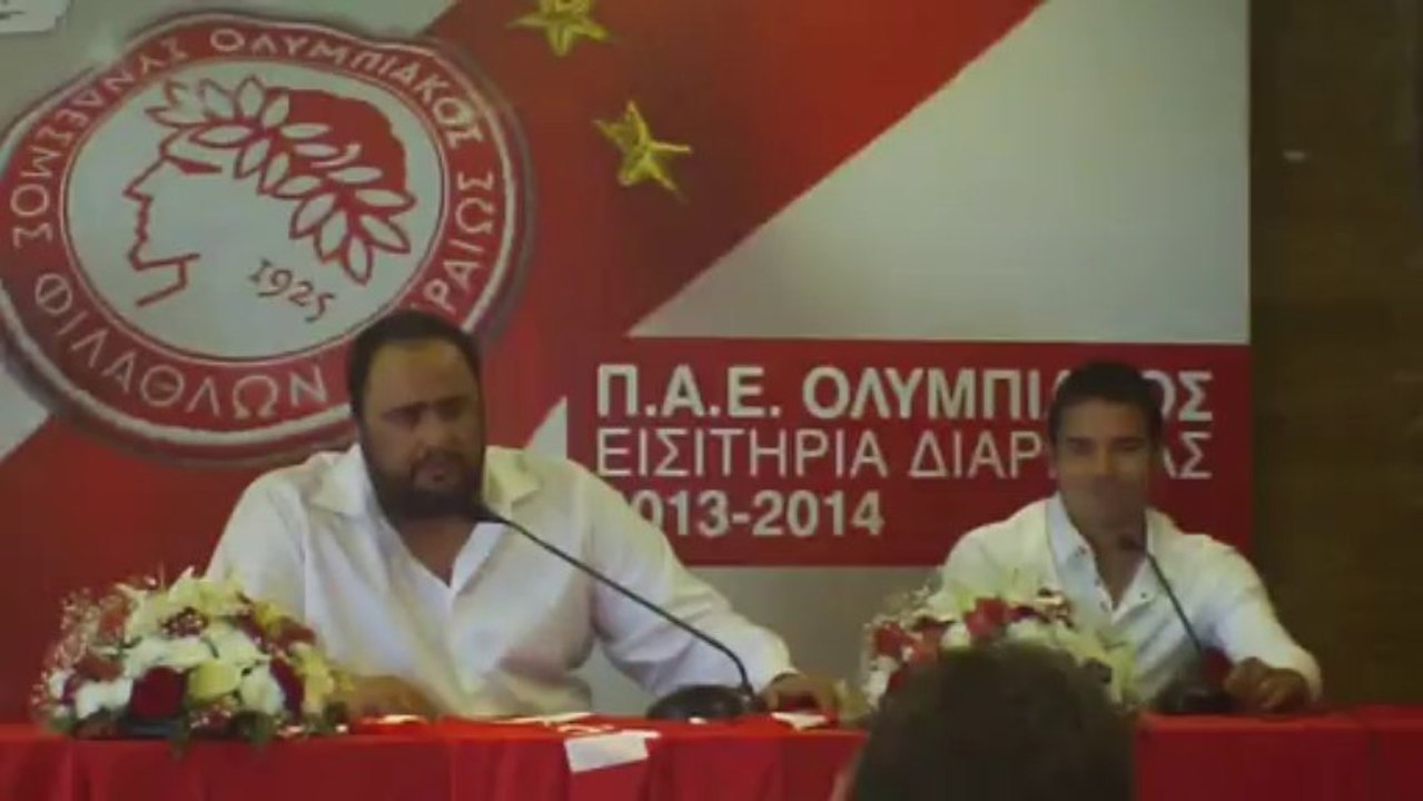 O Βαγγέλης Μαρινάκης καλωσορίζει τον Χαβιέ Σαβιόλα