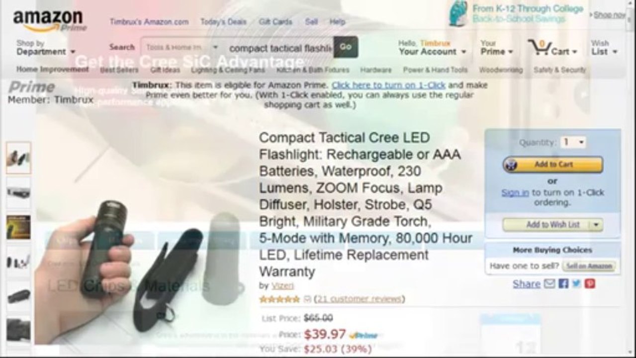 Tactical Flashlights: Definition of Cree LED