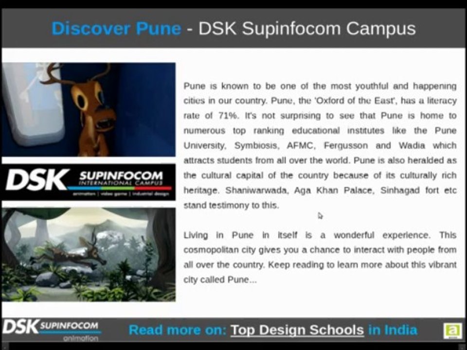 Top Design Schools - Life at DSK Supinfocom International Campus