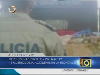 9 muertos deja accidente en la Troncal 5