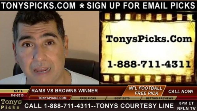 Cleveland Browns vs. St Louis Rams Pick Prediction NFL Pro Football Odds Preview 8-8-2013