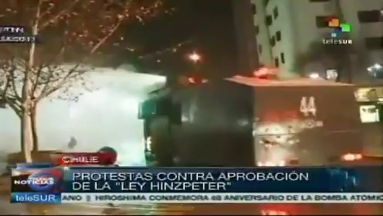 Chile: violenta protesta protesta contra Ley Hinzpeter