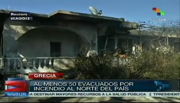 Incendio forestal en Grecia obliga a evacuar a 50 personas