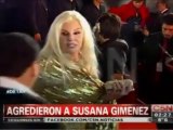 Agreden a Susana Giménez en la alfombra roja de los Martín Fierro 2013