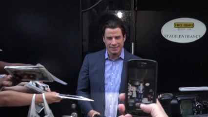 Jason Statham Promotes and Runs While John Travolta Hangs With Fans