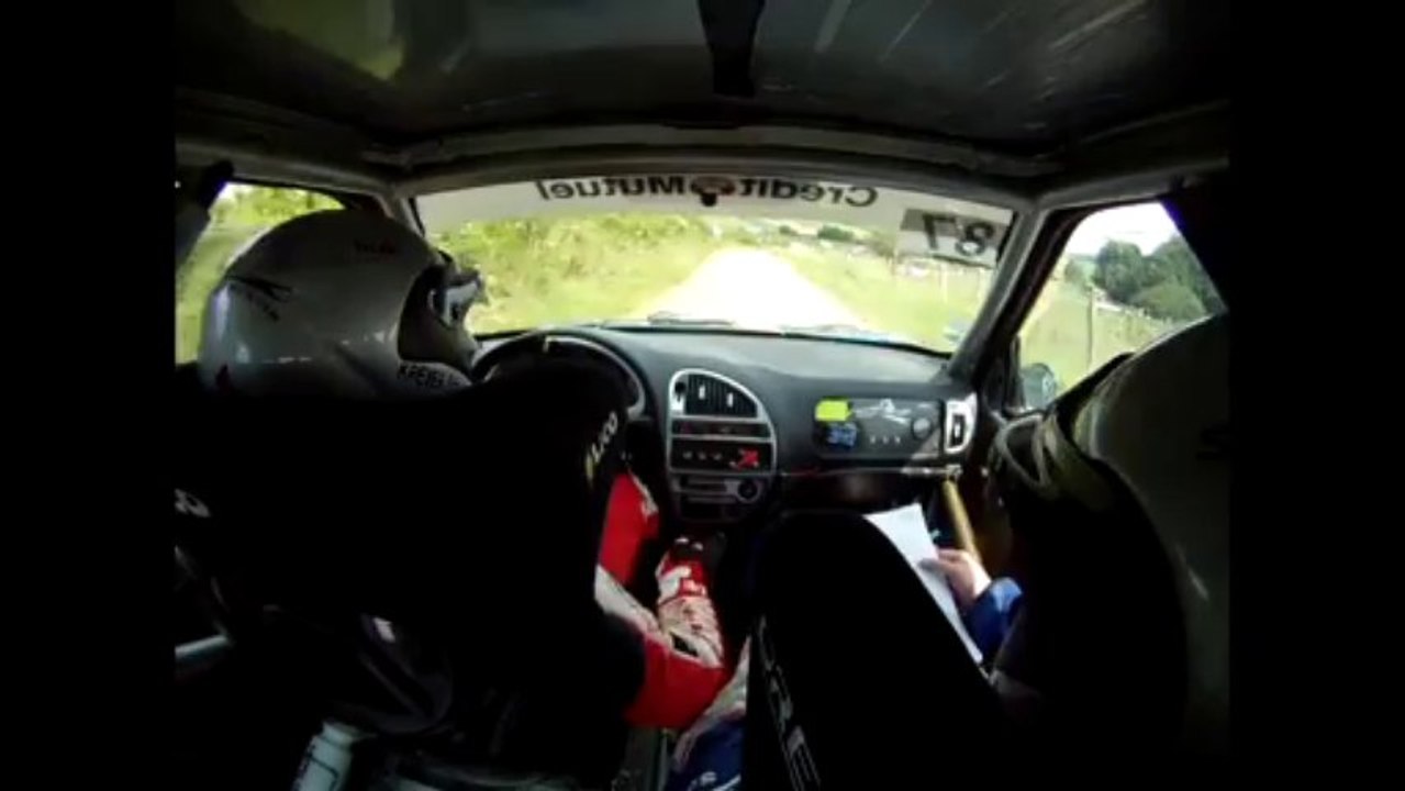 Caméra embarquée KREYER-PFEMMERT rallye de la Plaine 2013 gros tête à queue!!