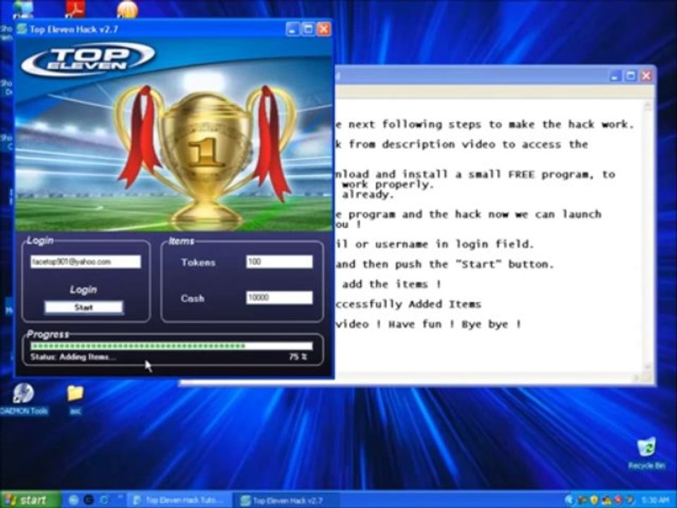 Top Eleven Hack Tokens and Cash August 2013 Updated]
