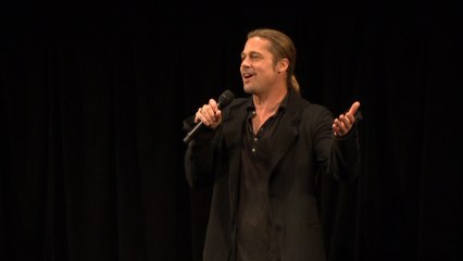 Brad Pitt At Australian Premiere Of "World War Z" Takes The Stage