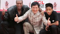 Chris Tucker and Jaden Smith Help Jackie Chan in Cement