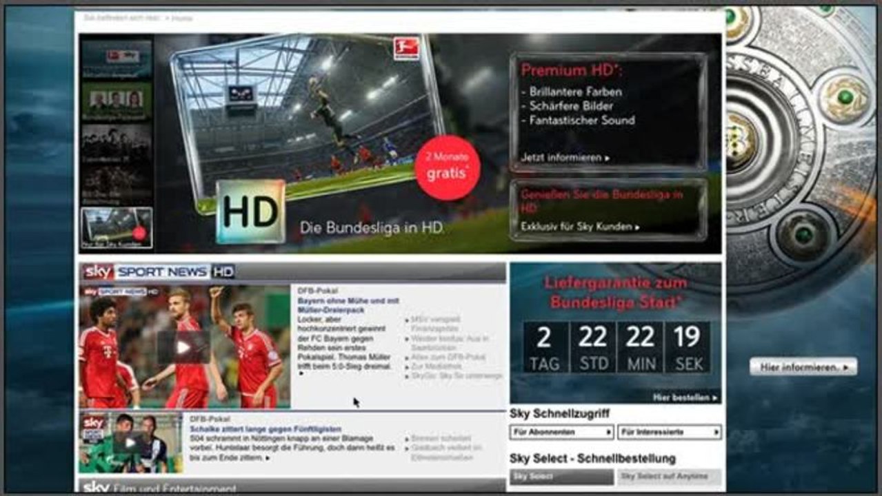 Sky nur noch mit Mini-Minus