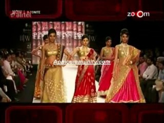 Bollywood Stars walk on Ramp in Fashion Show