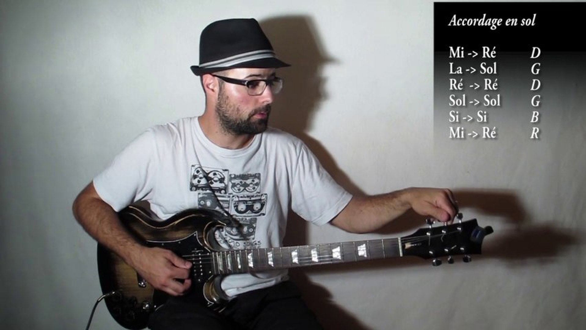 Accorder sa guitare en sol ouvert - open G tunning (technique ) avec zamzam  - Vidéo Dailymotion