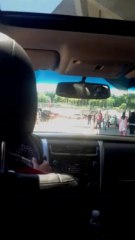 Trying some Nissan cars at a Nissan Show.