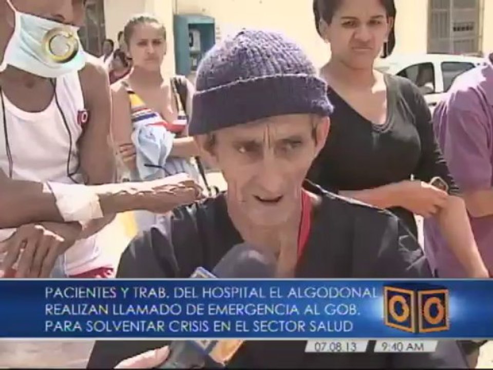 Pacientes del Hospital El Algodonal protestan para exigir mejoras en el centro de salud