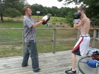 Scott Tracey Doing Pad Work / Boxing  With Rj dolderer !