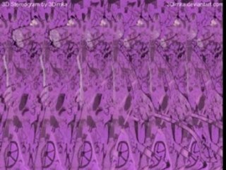 3D Pink. Stereogram