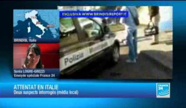 Deux suspects interrogés par la police au lendemain de l'attentat de Brindisi