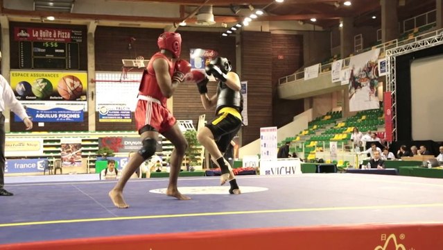 Hendrix Grivalliers vs Maël Suerinck Manavella - détection Junior Sanda -85kg - Vichy 2013